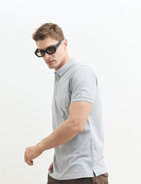 520751 REMERA HARRINGTON LABEL Gris Melange