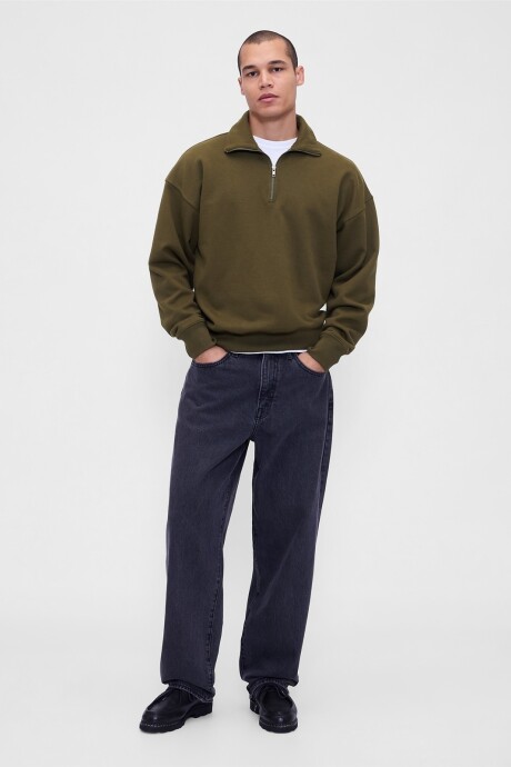 Buzo Deportivo Medio Cierre Hombre Ripe Olive