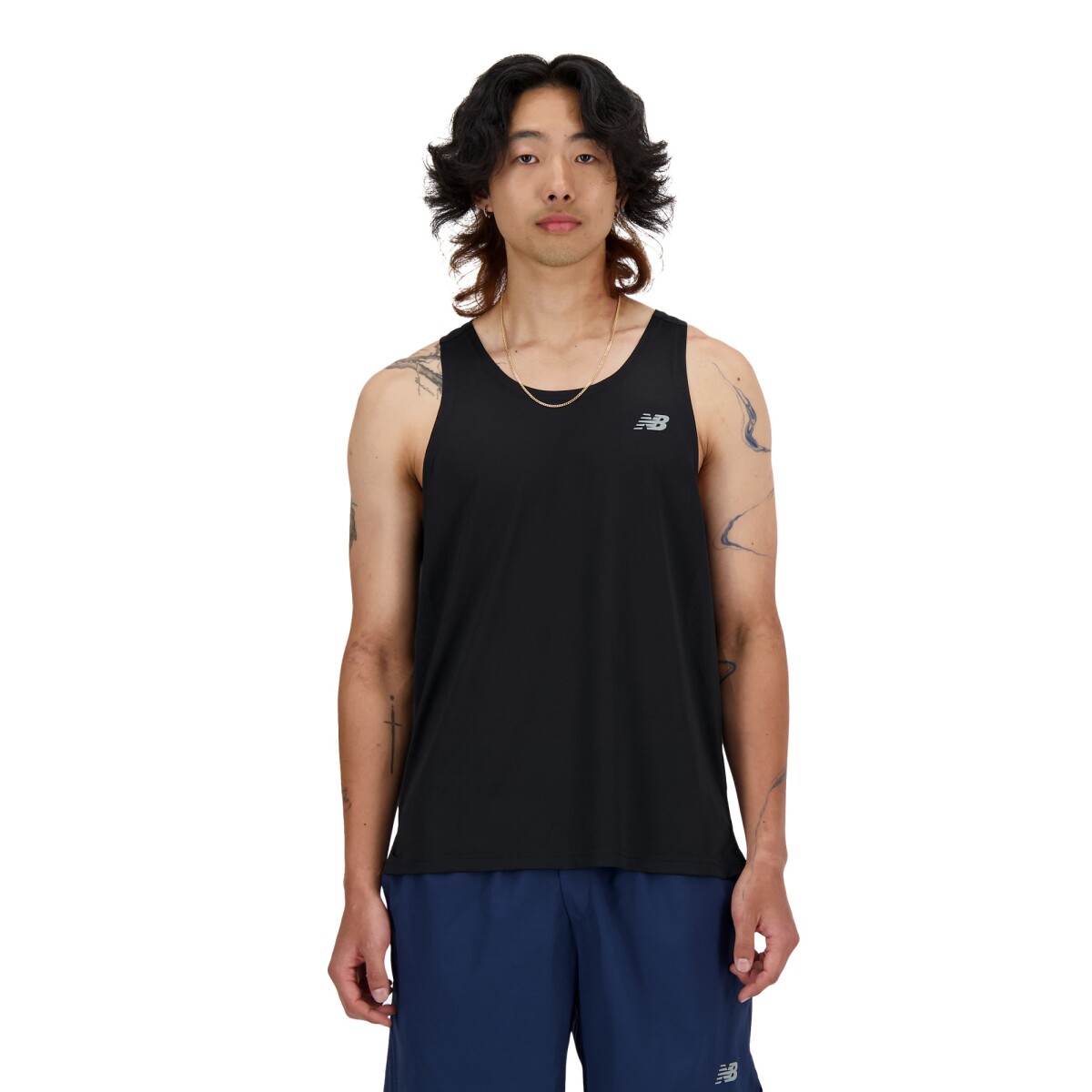 Musculosa New Balance - RUN SINGLET - MT41220BK - BLACK 