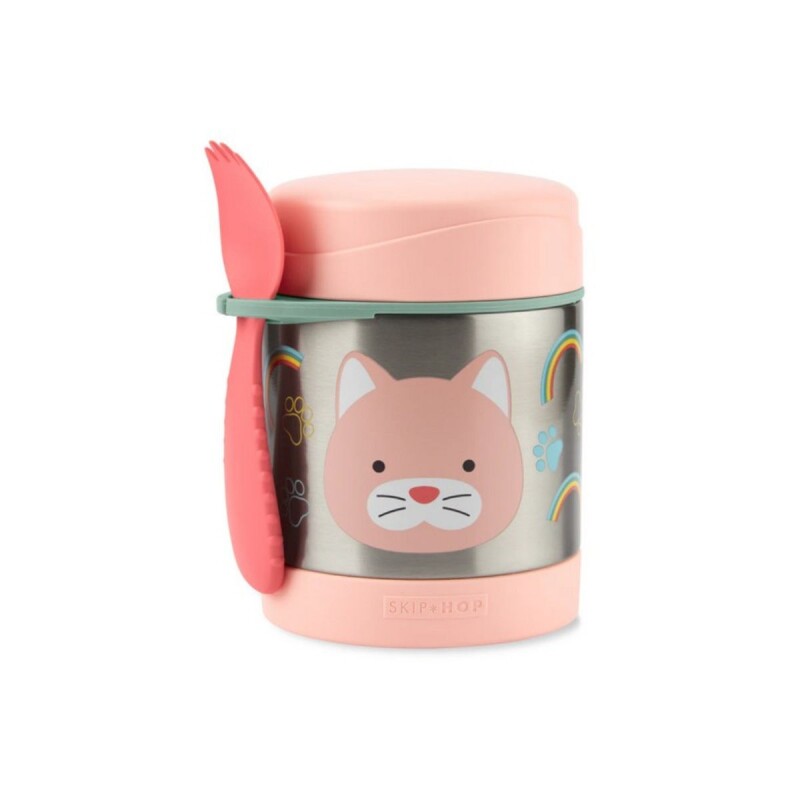 Contenedor de alimentos infantil ac. inoxidable Gato