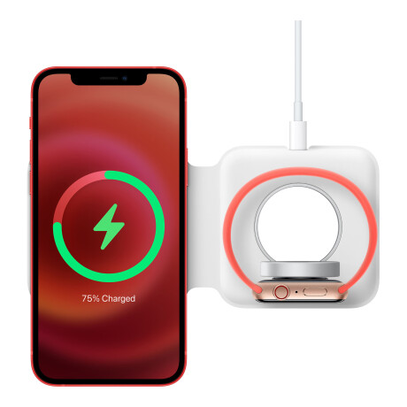 Apple - Cargador Doble Inalámbrico Magsafe MHXF3AM/A - para Estuche Airpods / Iphone / Apple Watch / 001