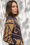 Scrollwork Sweater Beige / Azul
