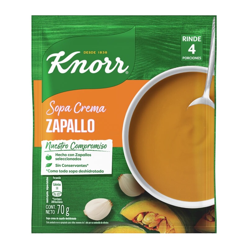 SOPA KNORR CR. ZAPALLO Sopa Knorr Cr. Zapallo
