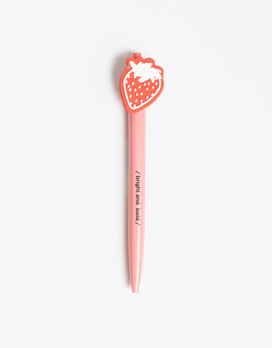 Lapicera Topper Frutillas 