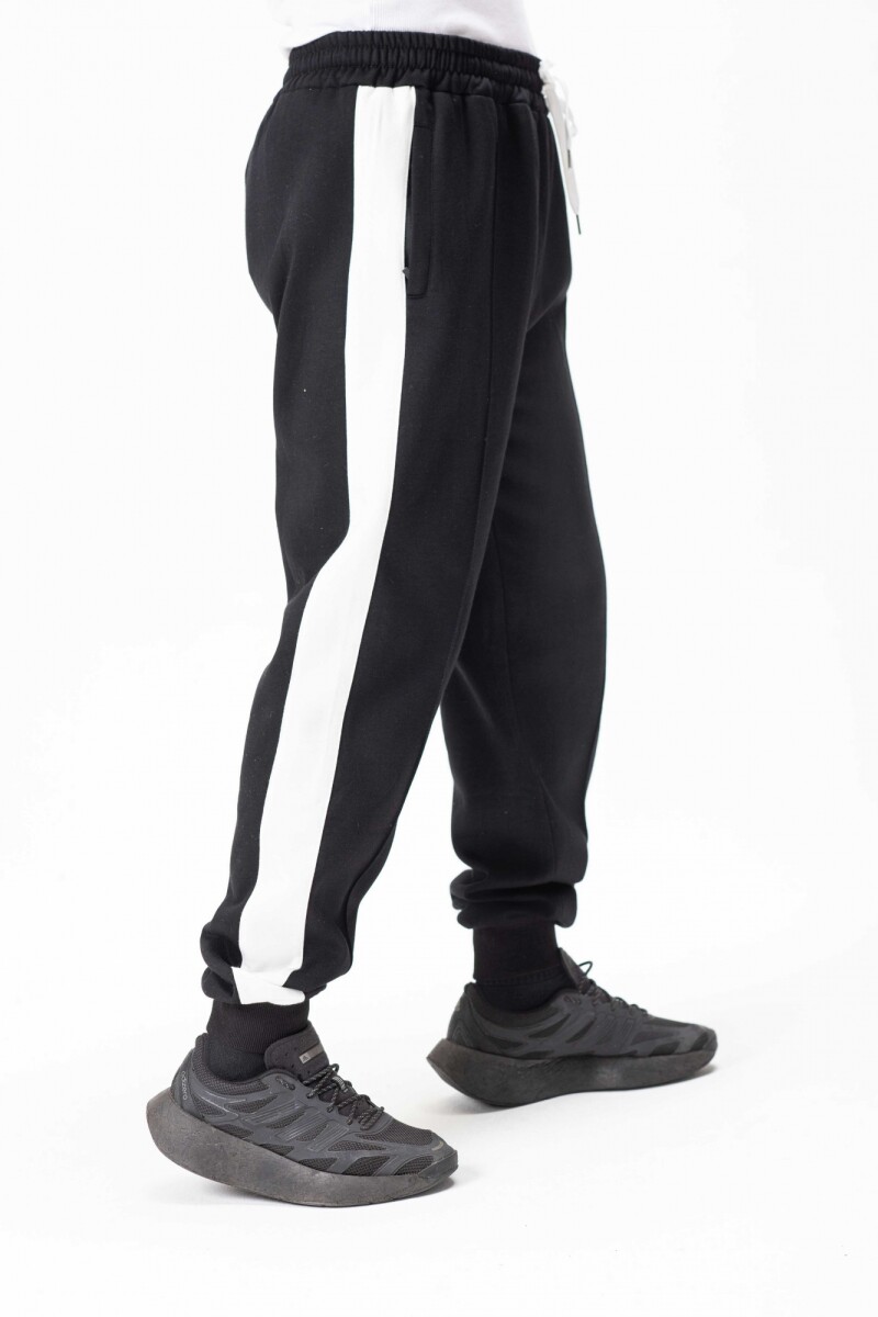 Pantalon Franja Negro