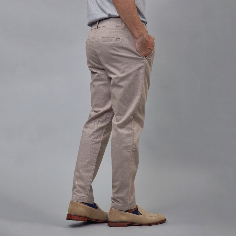 Pantalón de gabardina sport Beige claro