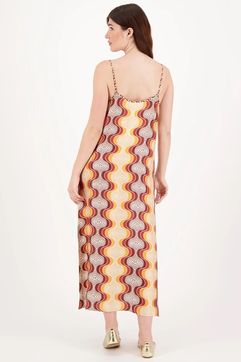 VESTIDO LARGO Mostaza