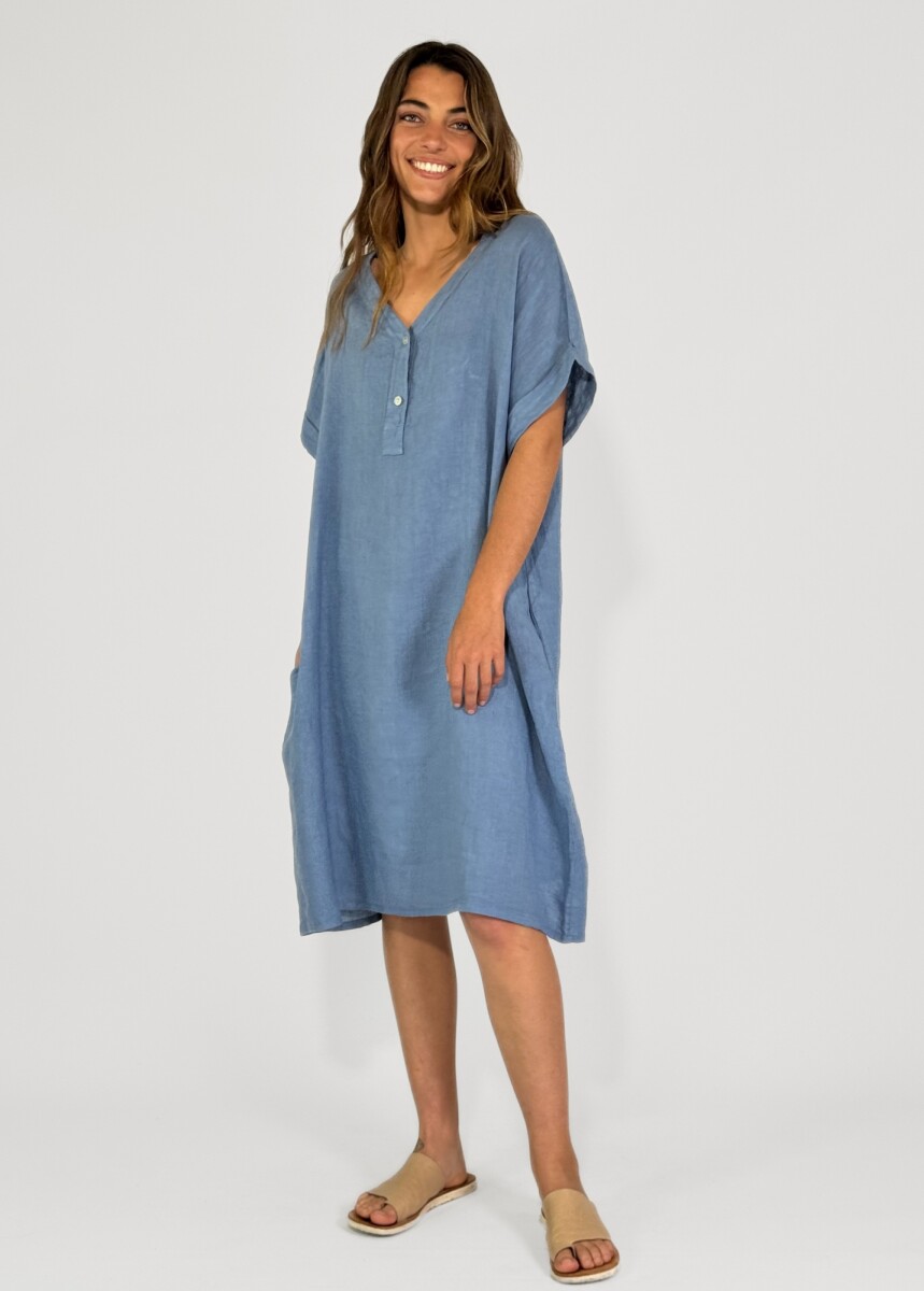 VESTIDO PIAVE - CELESTE 