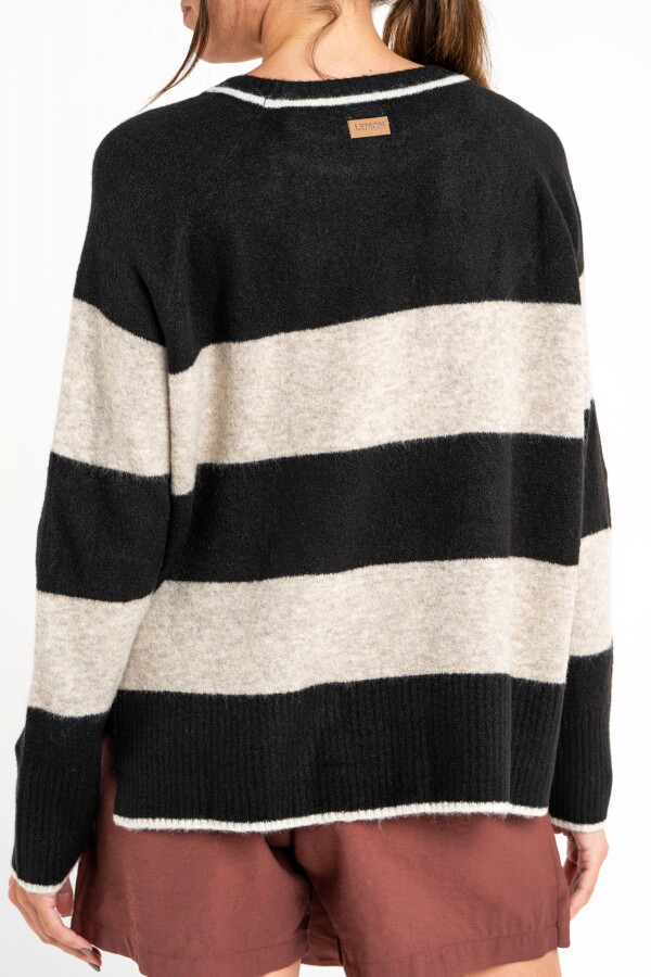 Sweater Rayado Negro