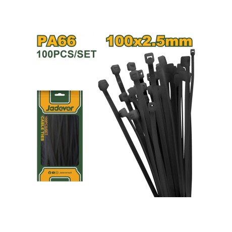 Precinto negro 100mmx2,5mm jadever JDTEB510025 Precinto negro 100mmx2,5mm jadever JDTEB510025