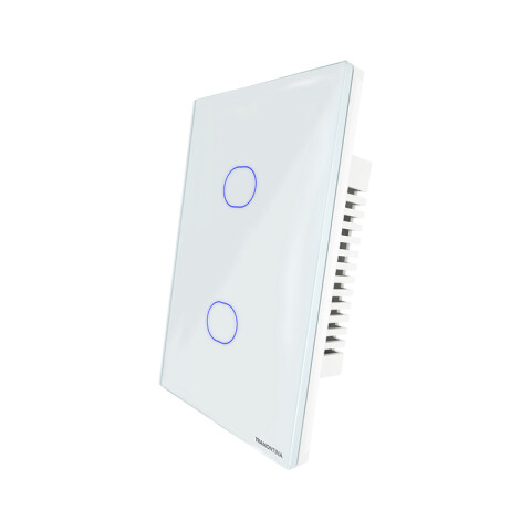 Plaqueta inteligente WIFI touch 2 canales blanco TE3902