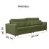 Sofá Sillón Qatar 4 Cuerpos Living VERDE