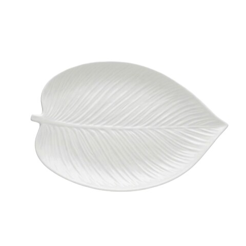 BANDEJA CERAMICA HOJA 30.5X20.5CM Unica
