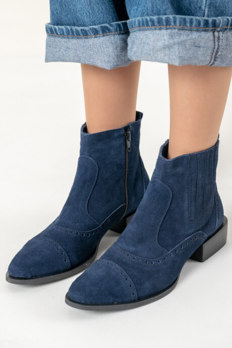 Bota turin Azul gamuza