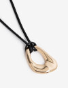Collares Largos Cordón Collar Largo Metal - Dorado