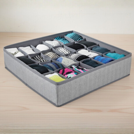 Organizador con 24 reparticiones en TNT GRIS