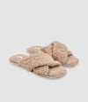 Pantufla teddy velvet Beige