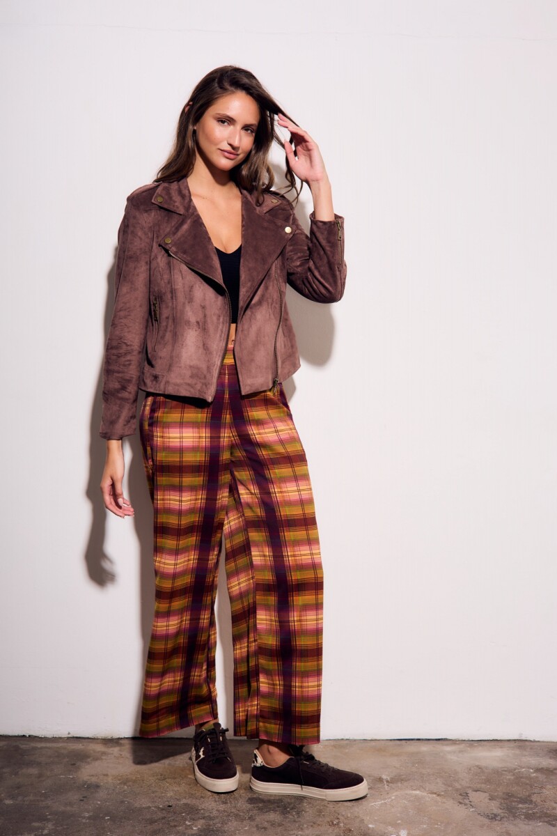 Campera Gamuza Cuero Vegano Chocolate