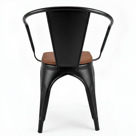 Silla Tolix Metálica Madera Comedor Living Jardín Negro