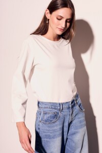 Remera Algodón Elastano Nacar