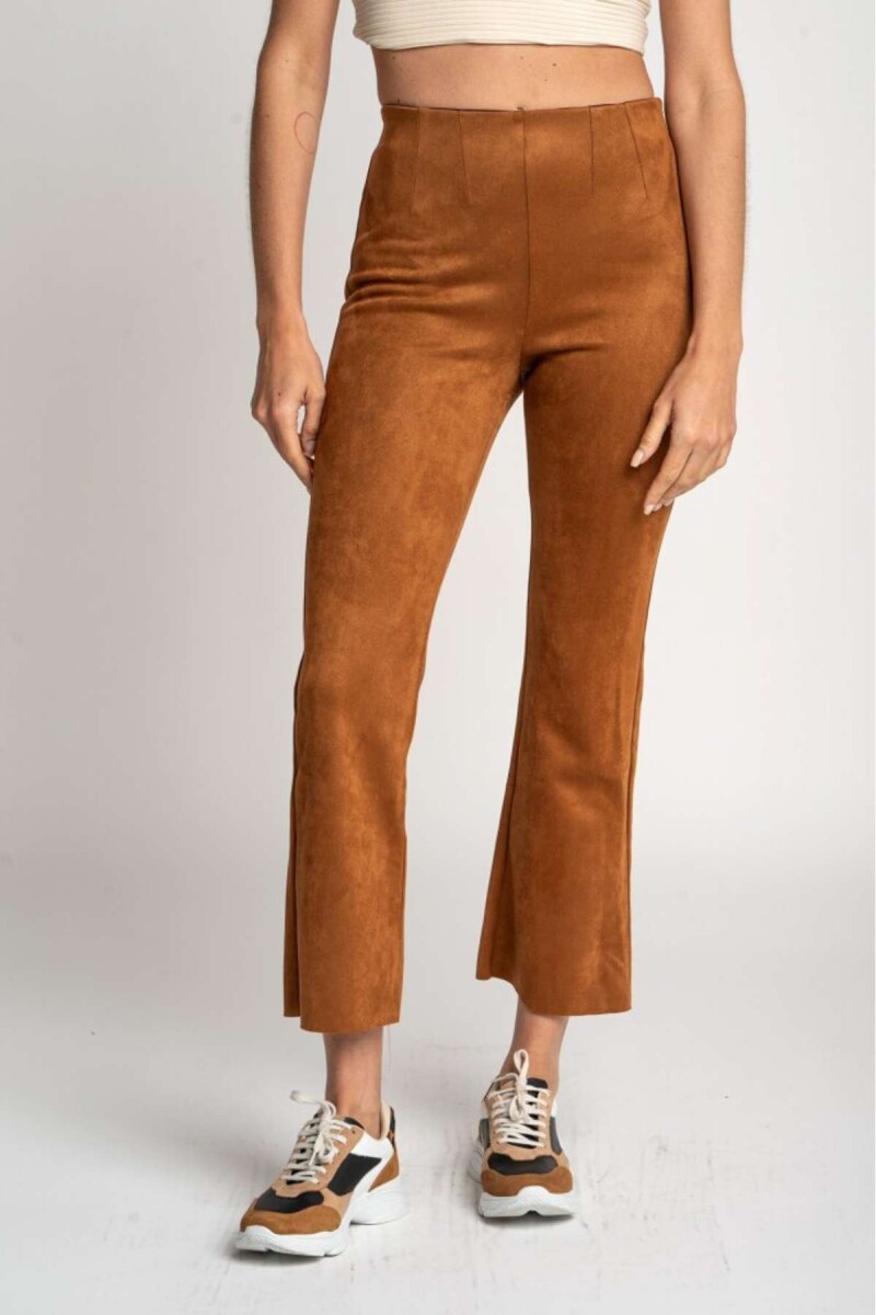 Pantalon Gamuza Cuero Vegano - Camel 