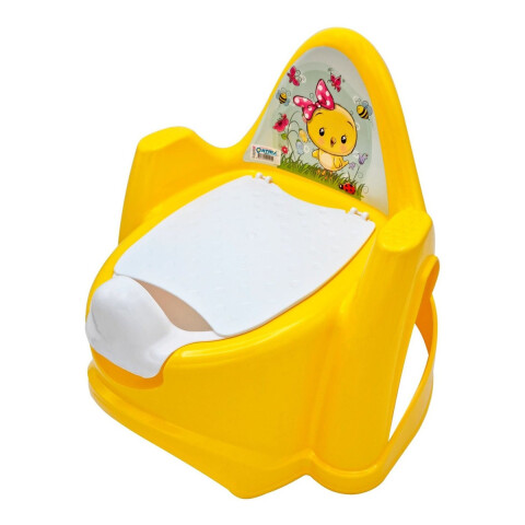 Pelela Infantil Water Inodoro Bebe Con Tapa Anti Splash Variante Color Amarillo