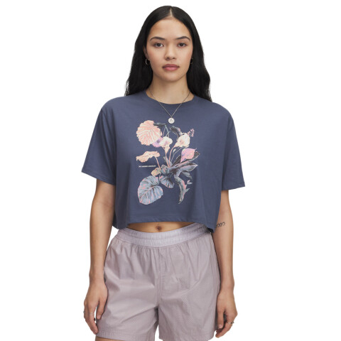 UA HWT Floral Graphic SS-GRY GRY-044