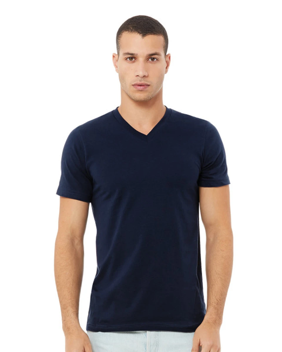 Camiseta escote en v - Azul marino 