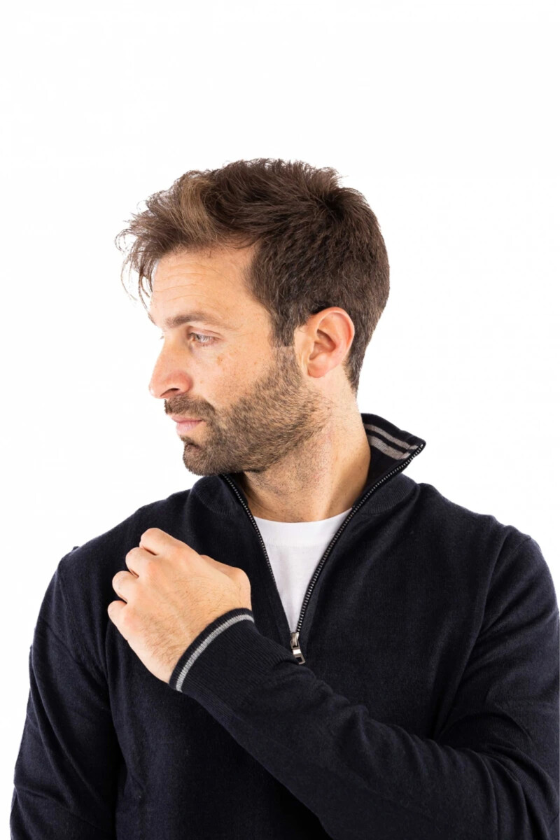 Sweater Medio Cierre Kevingston Marino