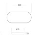 BACHA OVALADA DE APOYO MARMOLADA LINEA TIBAR 82X41.5X13.5 000