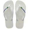 Ojotas Havaianas Brasil Logo Blanco