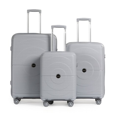 Set de Valijas Rígidas de Polipropileno x3 - Gris Set de Valijas Rígidas de Polipropileno x3 - Gris