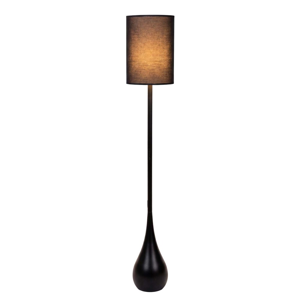 LÁMPARA DE PIE METAL-Y-TELA NEGRO XYF8073