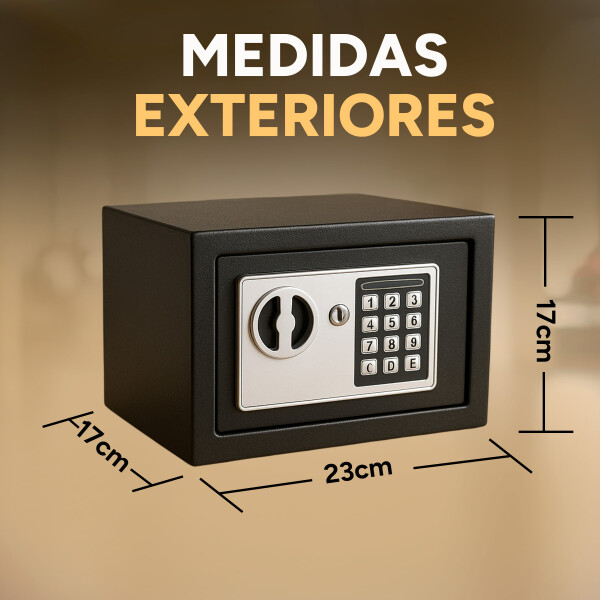 Caja Fuerte Cofre Electronica Digital Llaves Seguridad Color Variante Negro