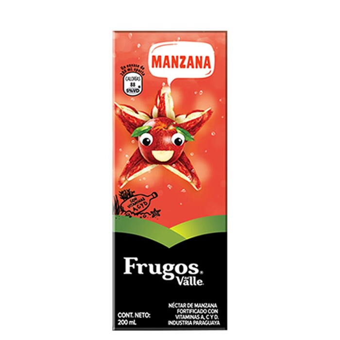 FRUGOS DEL VALLE JUGO DE MANZANA X 200 única
