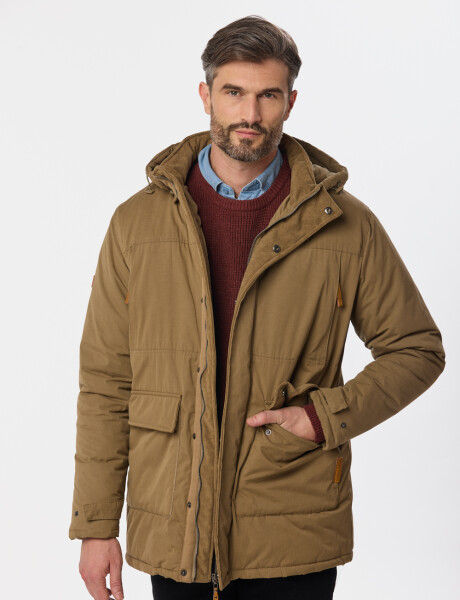 CAMPERA CON CAPUCHA DESMONTABLE Beige