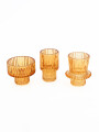 CANDELABRO CARAMEL SET X 3 MARRON