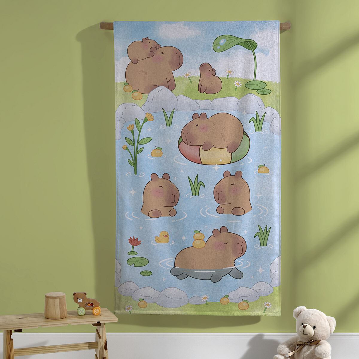 Toalla Infantil Playera Velour Carpincho 70 x130 cm 