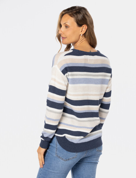 BUZO TEJIDO RAYADO Azul