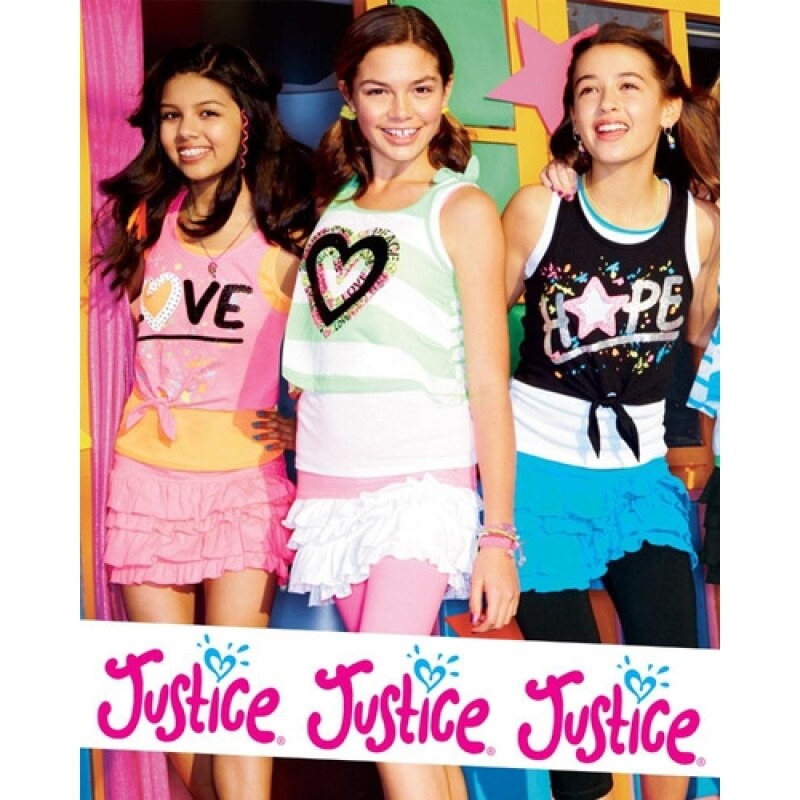 Pollera mini turquesa para niña Justice Celeste