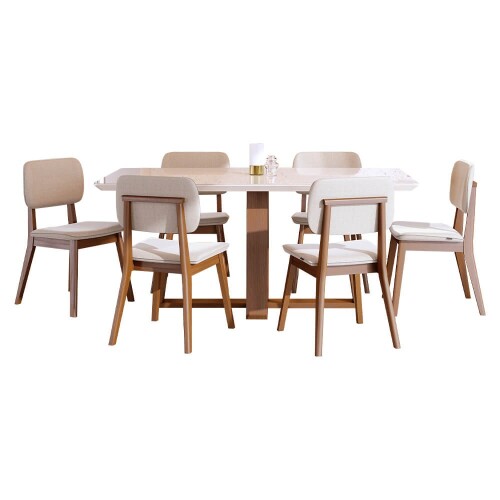 Juego de Comedor - Mesa Wood + 6 Sillas Classic Juego de Comedor - Mesa Wood + 6 Sillas Classic