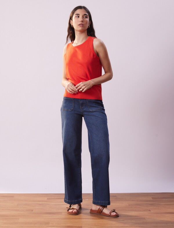 Musculosa Tejida ANARANJADO