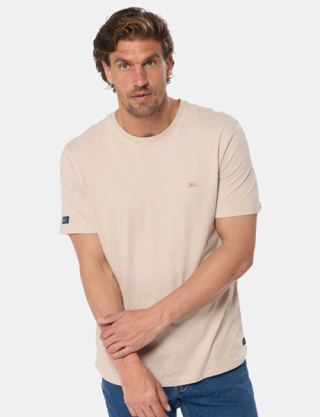 REMERA LISA DE ALGODÓN Beige