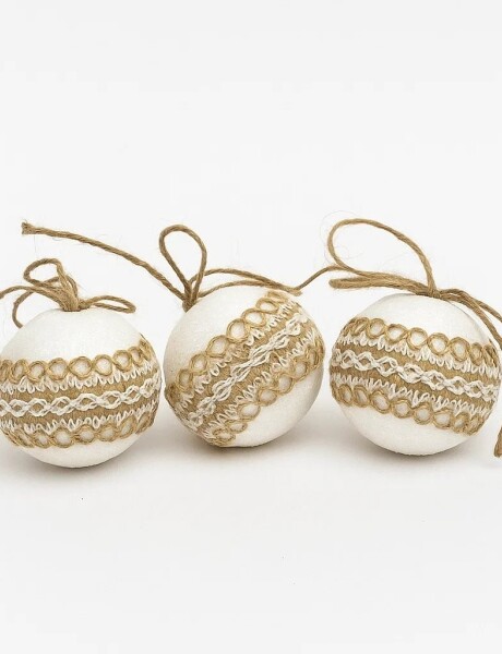 ESFERA C/GALON CENTRAL 8CM X 3 UNIDADES ESFERA C/GALON CENTRAL 8CM X 3 UNIDADES