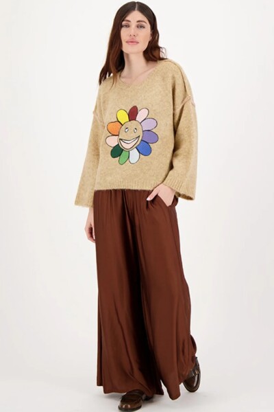 PANTALÓN FLARE Marron