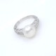 Anillo oro 18k blanco,brillantes y perla de cultivo 9,5mm Anillo oro 18k blanco,brillantes y perla de cultivo 9,5mm
