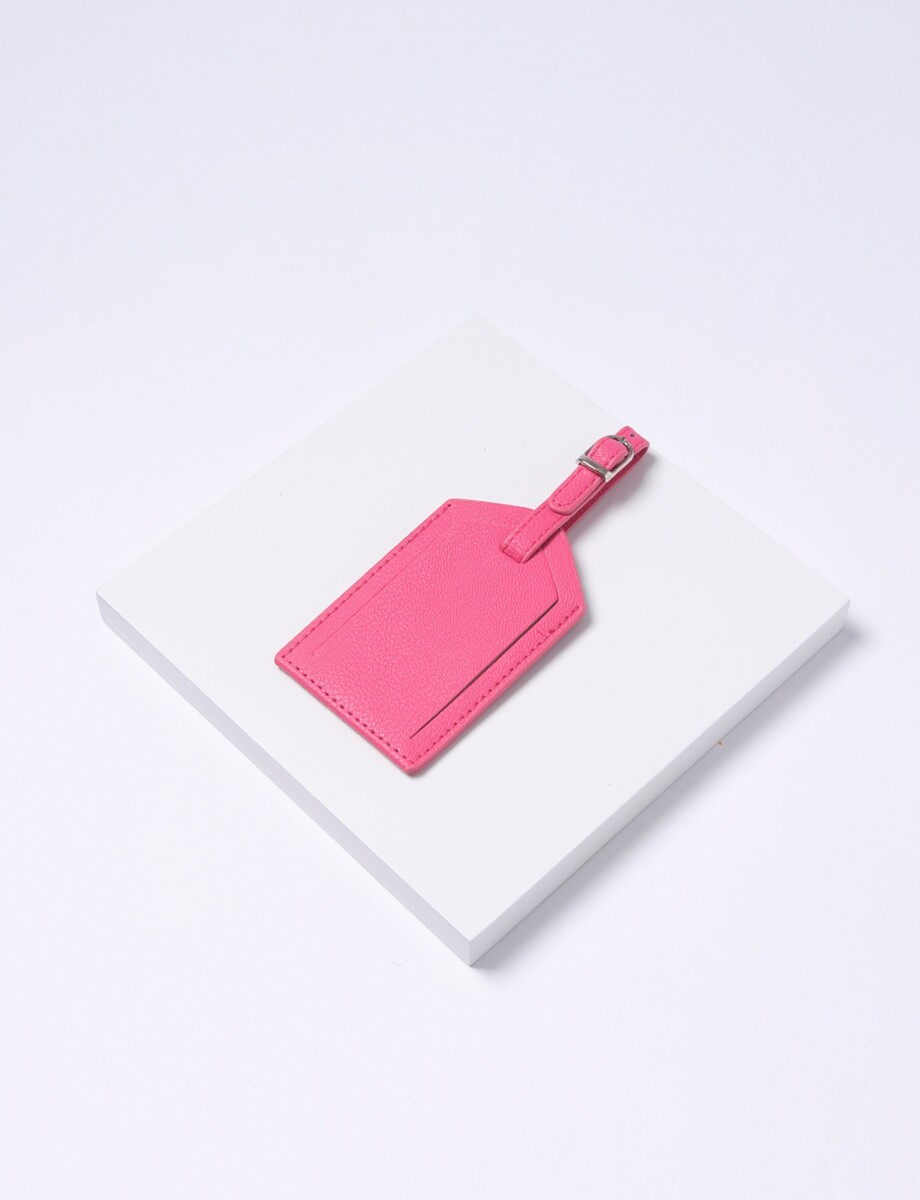 Tag de valija en pu - fucsia 
