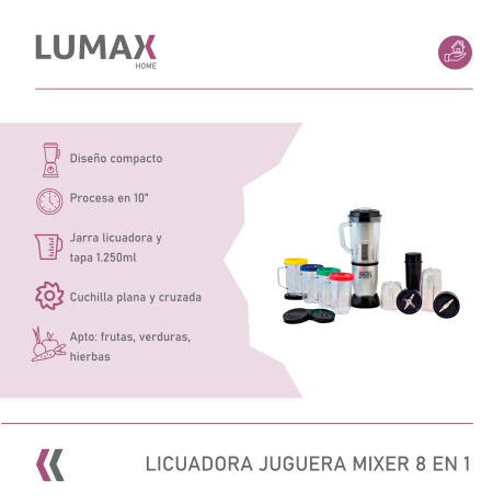 Licuadora juguera mixer 8 en 1 c/ 21 pcs Licuadora juguera mixer 8 en 1 c/ 21 pcs
