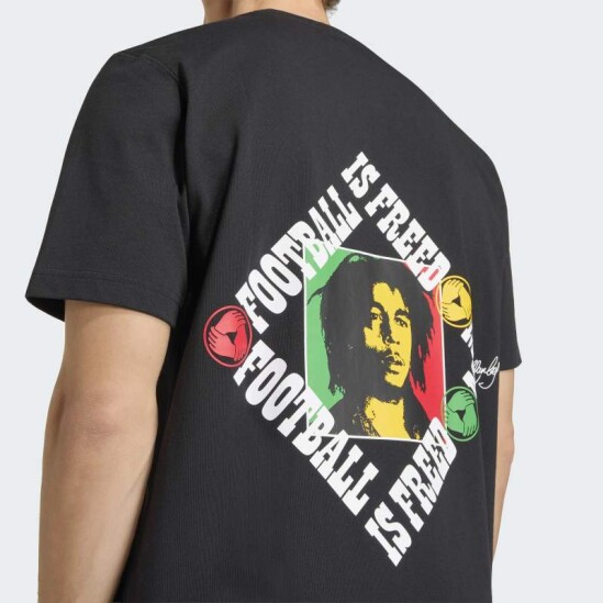Remera Addias Bob Marley Negro