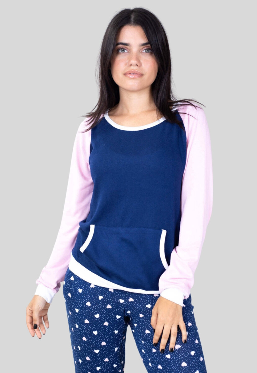 PIYAMA COMBINADO - AZUL 